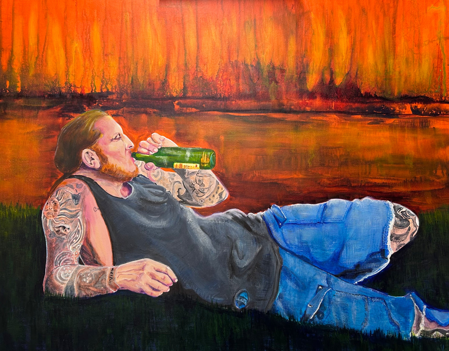 Warm Beer - Acrylic on board - 24 x 30" (currently exhibited at Barnsley Civic)