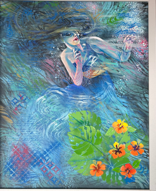 Elemental Collection - Water - Wild Swimming - Oil and acrylic on board - 24 x30"